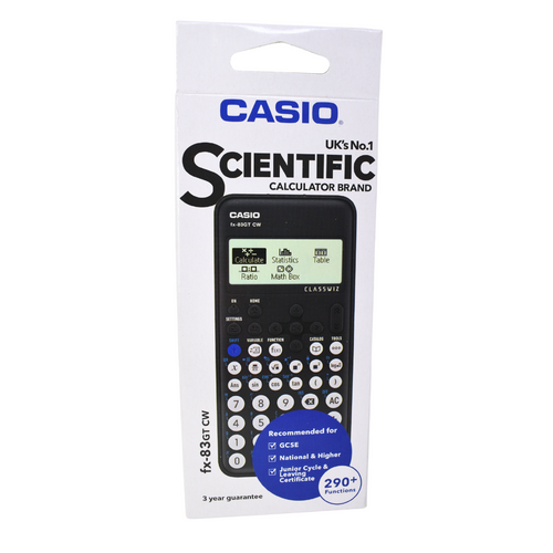 Casio Fx-83GTCW Scientific 290 Functions Calculator - Black