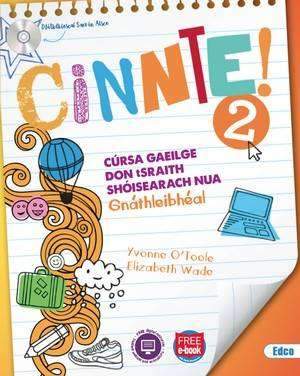 Cinnte 2 - Textbook & Leabhar Phunaine - Junior Cycle Irish - Ordinary Level -USED-