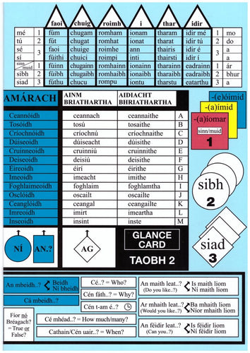 Irish Grammar Glance Card