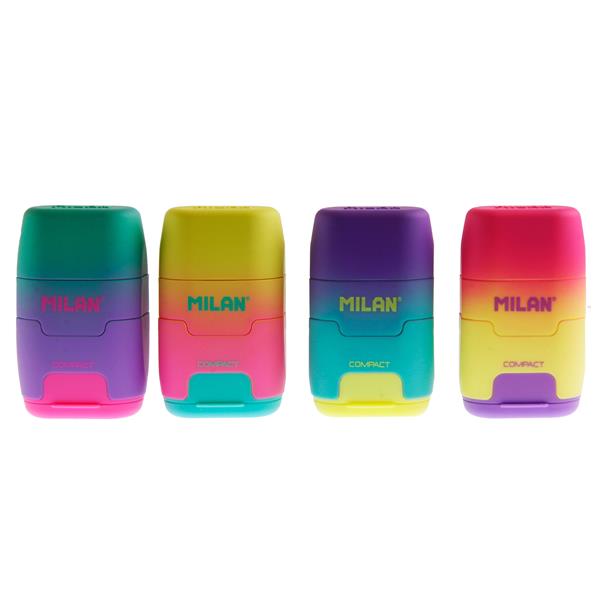 Milan Compact Twin Hole Sharpener & Eraser