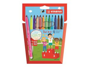Stabilo Pkt.12 Fine Tip Colouring Felt Pens