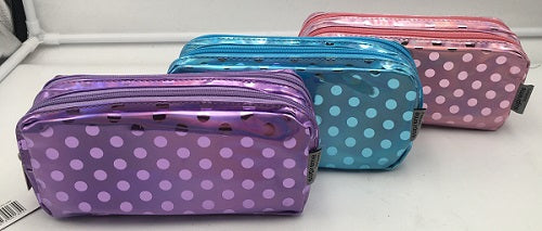 DOUBLE PENCIL CASE SHINE DOTS
